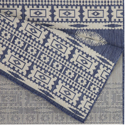 Sunshine - 5'3" X 7'3" Indoor, Outdoor Area Polypropylene Rug - Blue