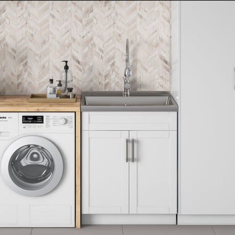 Hennessy - Deluxe Laundry Cabinet With Faucet And Stainless Steel Sink - view 11