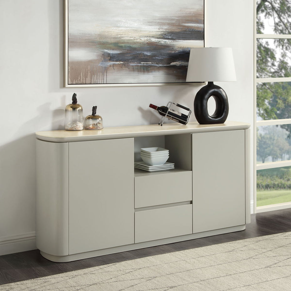 Ingram - Ceramic Top Server - Light Gray