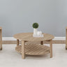 Fowler - Round Coffee Table Set Light Brown 3 Pc. Coffee Table, 2 End Tables by Coaster Fine Furniture | Bel Furniture