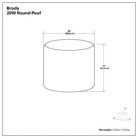 Brody - Round Pouf - view 6