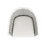 Rowan - Rope Barrel Back Patio Dining Chairs (Set of 2) - Optic White by Jennifer Taylor Home | Bel Furniture