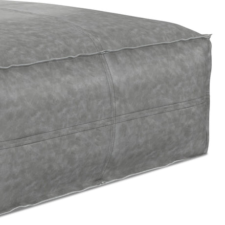 Brody - Large Square, Coffee Table Pouf by Simpli-Home | Bel Furniture