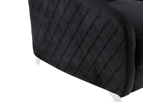 Sofia - Velvet Modern Chic Accent Armchair by Lilola Home | Bel Furniture