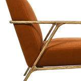Aerin - Hammered Brass Upholstered Accent Arm Chair by Jennifer Taylor Home | Bel Furniture