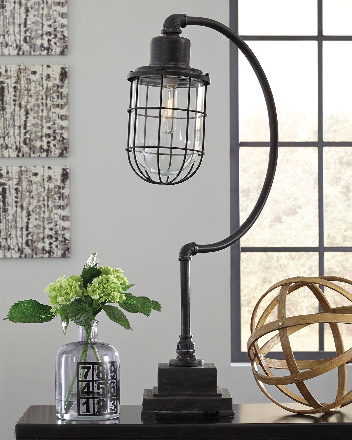 Jae - Antique Black - Metal Desk Lamp by Signature Design by Ashley® | Bel Furniture
