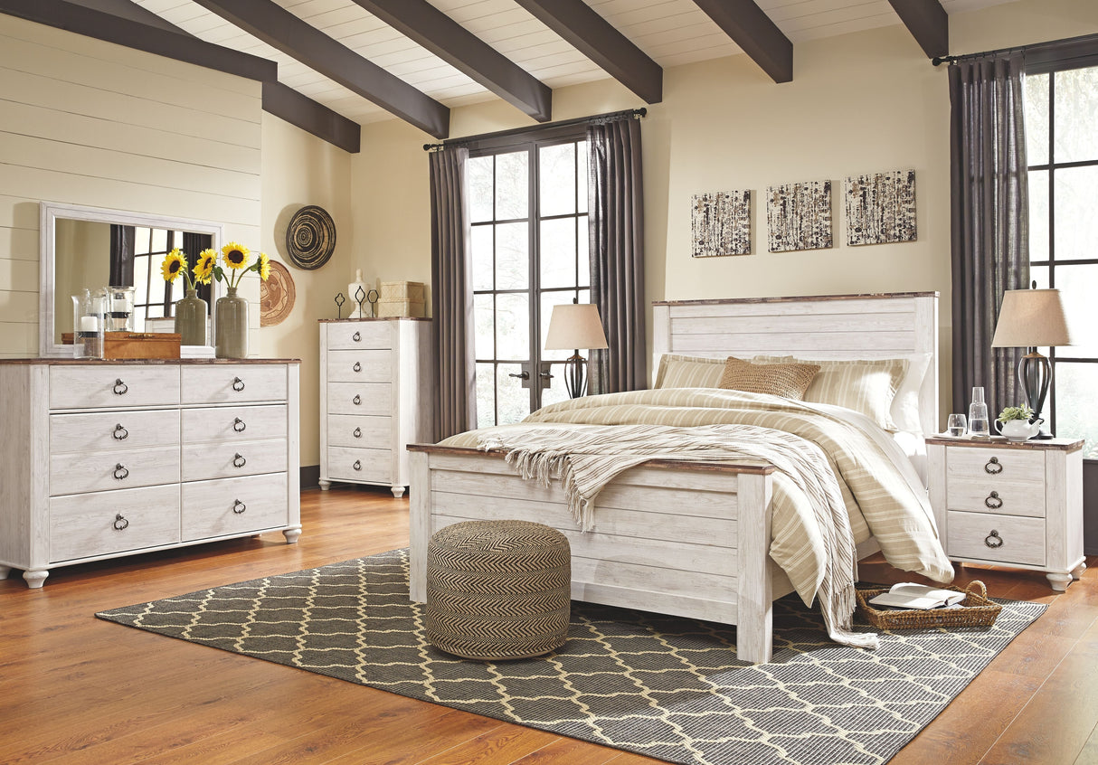 Willowton - Panel Bedroom Set Light Brown by Signature Design by Ashley® | Bel Furniture