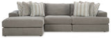 Avaliyah - Sectional Dark Gray 3 Pc. Left Arm Facing Corner Chaise Sectional by Signature Design by Ashley® | Bel Furniture