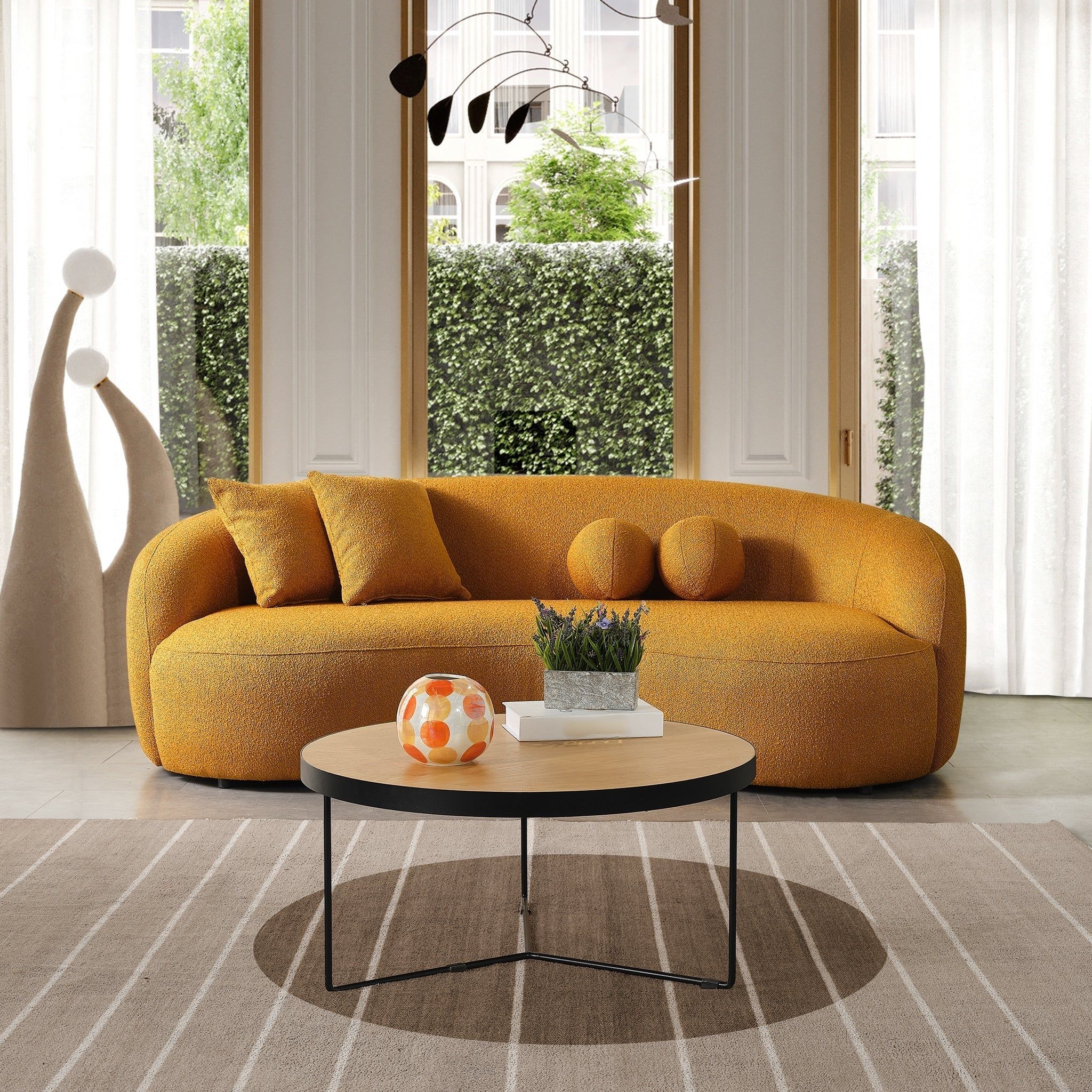 Drake - Japandi Style Curvy Boucle Sofa | BEL Furniture