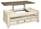 Realyn - White / Brown - Lift Top Cocktail Table by Signature Design by Ashley® | Bel Furniture
