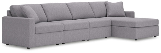 Modmax - Granite - Sectional Gray 4 Pc. Sectional With Raf Corner Chaise by Signature Design by Ashley® | Bel Furniture