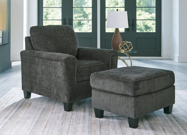 Erinslane - Living Room Set Black 2 Pc. Chair, Ottoman by Benchcraft® | Bel Furniture