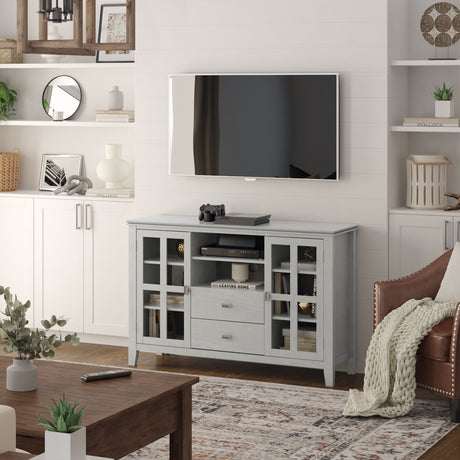 Artisan - Handcrafted, Tall TV Media Stand by Simpli-Home | Bel Furniture