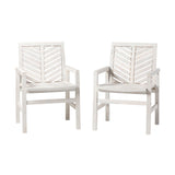Modern 2 Piece Chevron Patio Chairs by Walker Edison | Bel Furniture