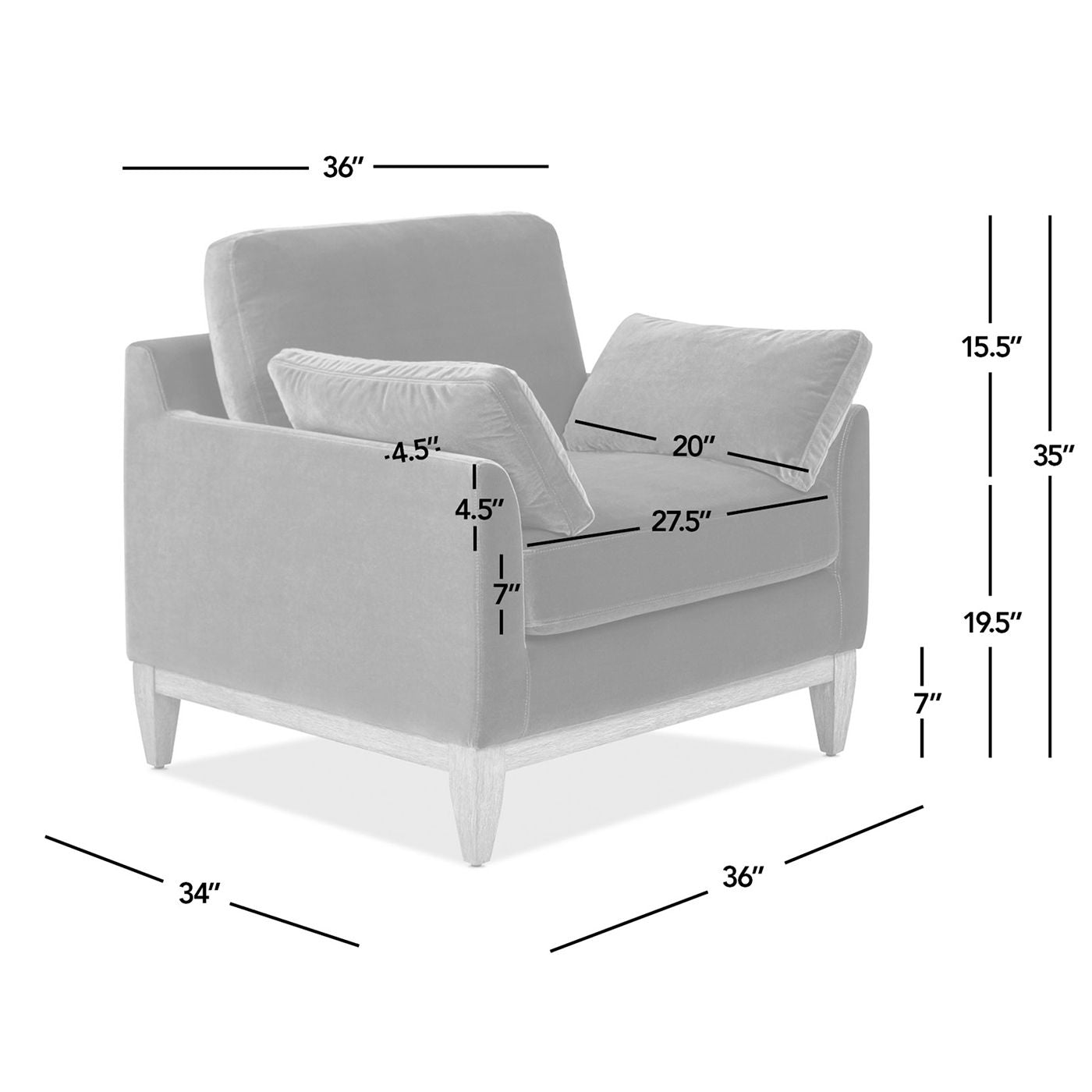 Pasadena - Wide Modern Farmhouse Accent Arm Chair - Olive Green - Arm