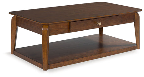 Trenmour - Medium Brown - Rectangular Cocktail Table by Signature Design by Ashley® | Bel Furniture