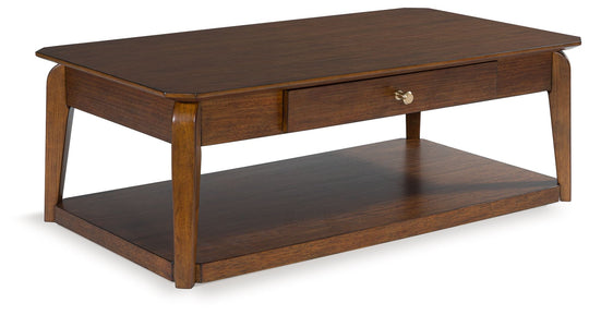 Trenmour - Medium Brown - Rectangular Cocktail Table by Signature Design by Ashley® | Bel Furniture