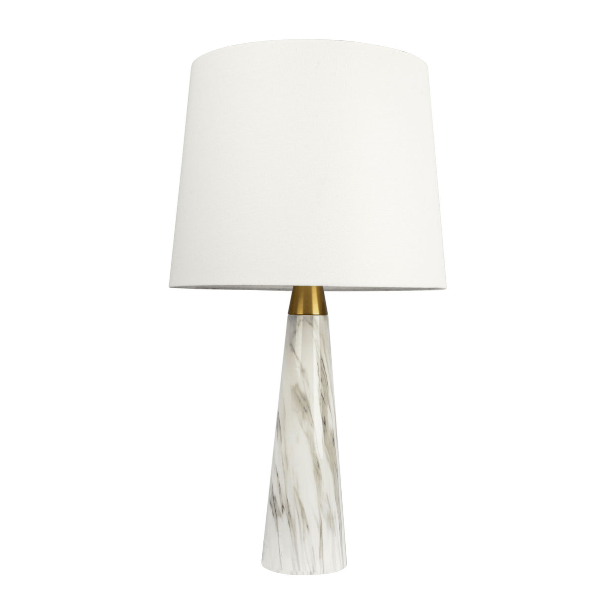 Enclave - Hydro Table Lamp With On / Off Switch Faux Marble Base Shade - Gold / White / White Marble by Ashcroft Furniture | Bel Furniture