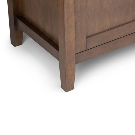 Redmond - Tall TV Media Stand - Rustic Natural Aged Brown by Simpli-Home | Bel Furniture