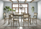 Bistro - Dining Table With Off White Fabric Dining Chairs by Lilola Home | Bel Furniture