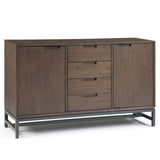Banting - Mid Century Sideboard With Centre Drawers - Walnut Brown by Simpli-Home | Bel Furniture