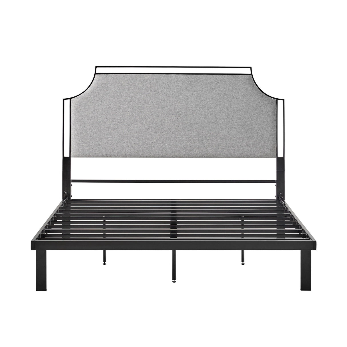 Bed Traditional Upholstered Metal by Walker Edison | Bel Furniture