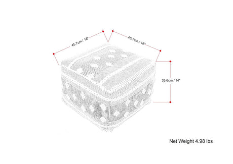 Mapleton - Outdoor / Indoor Pouf - Beige Gray / White by Simpli-Home | Bel Furniture