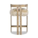 Millwick - Low Back Genuine Fur Counter Stool - Natural Blonde by Jennifer Taylor Home | Bel Furniture