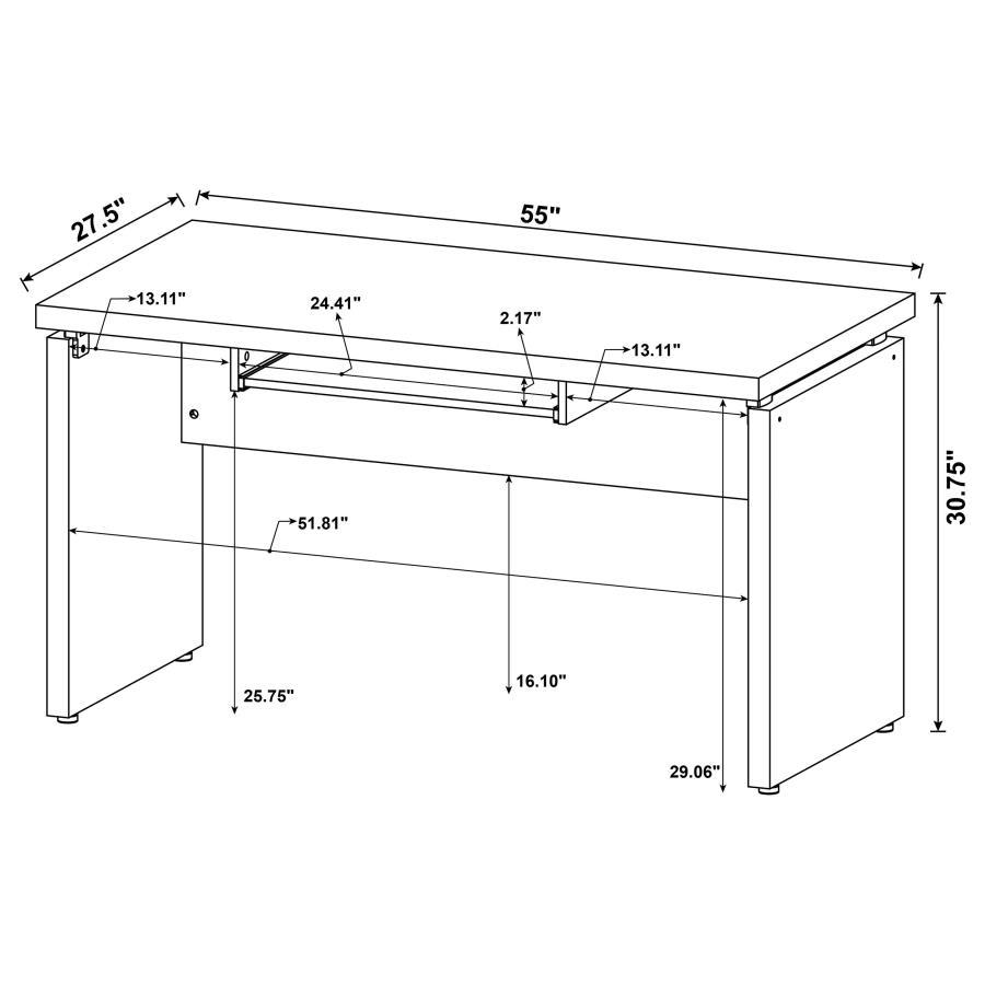 Skylar - L-Shape Desk With Mobile File Cabinet - Cappuccino