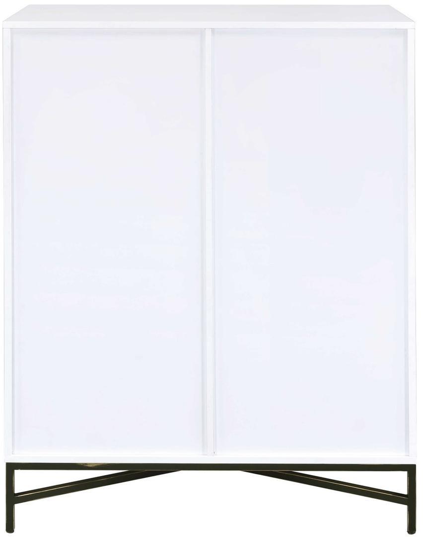 Weathered Wood Pattern Wardrobe - White