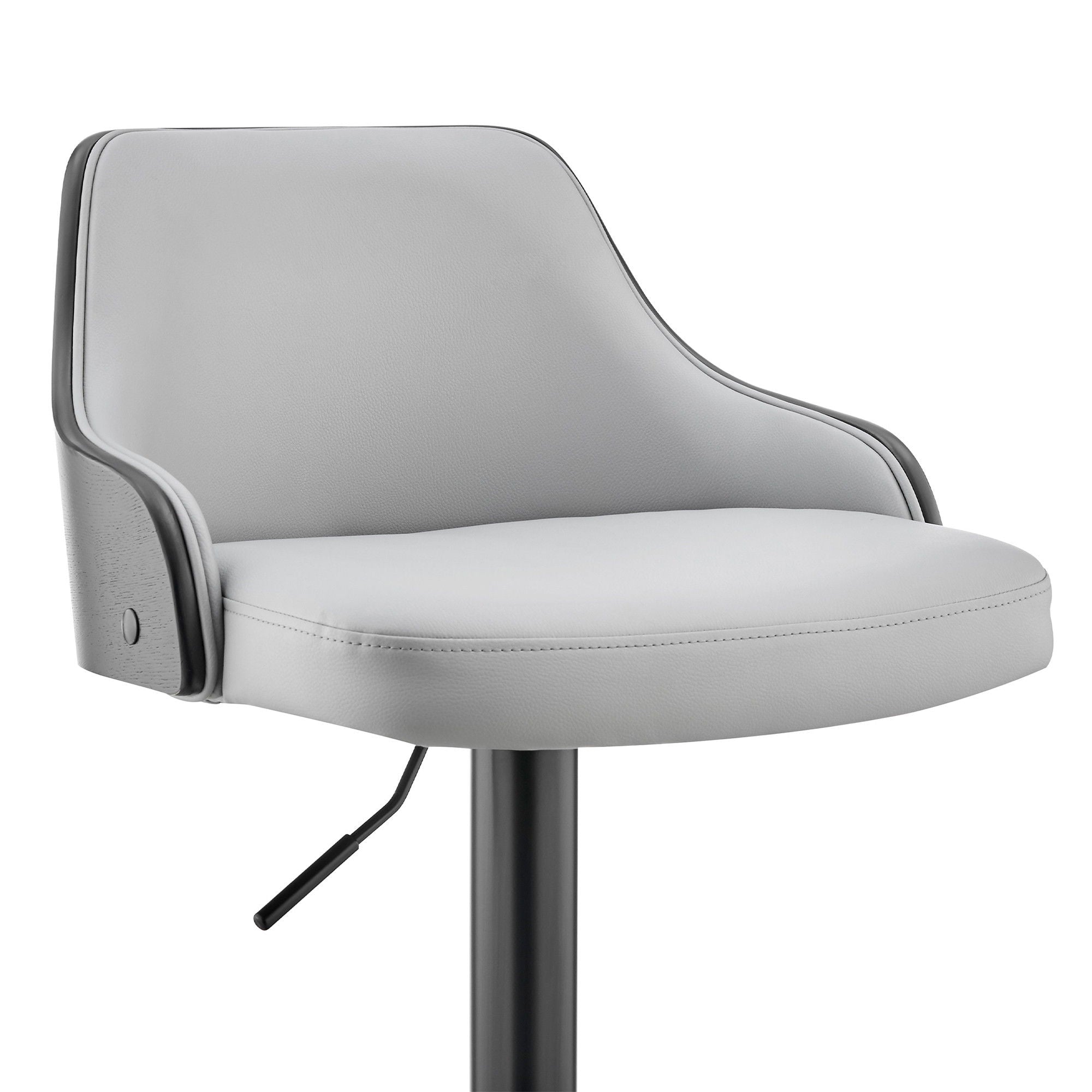 41" Swivel Adjustable Height Bar Chair - Gray / Black