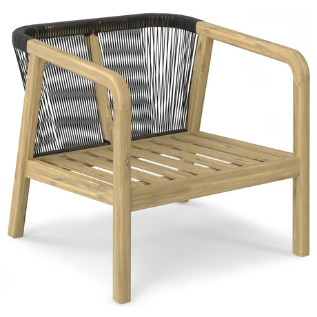 Palmetto - Outdoor Conversation Chair (Set of 2) - Stone Gray by Simpli-Home | Bel Furniture