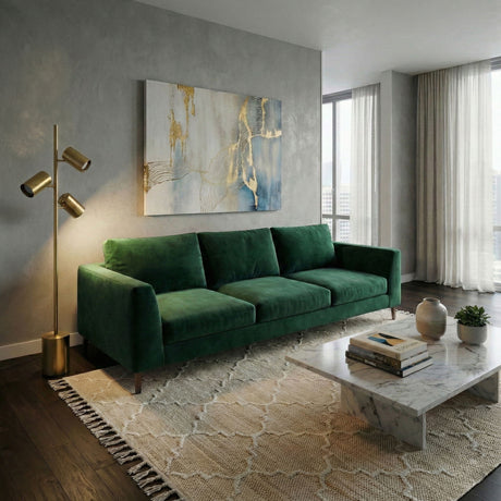 Harmony - Floor Lamp With Rotary Switch Triple Spots Block Base - Gold - view 6