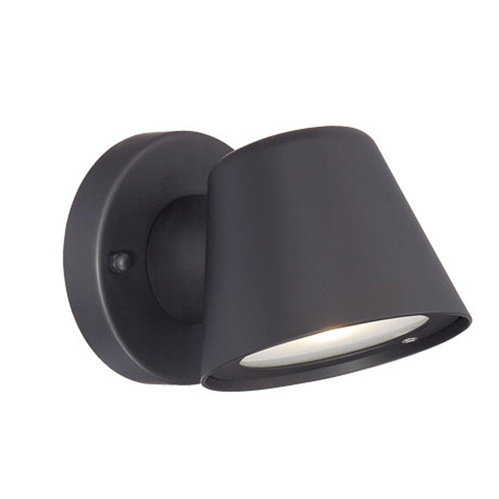 Led Short Cone Wall Light - Matte Black