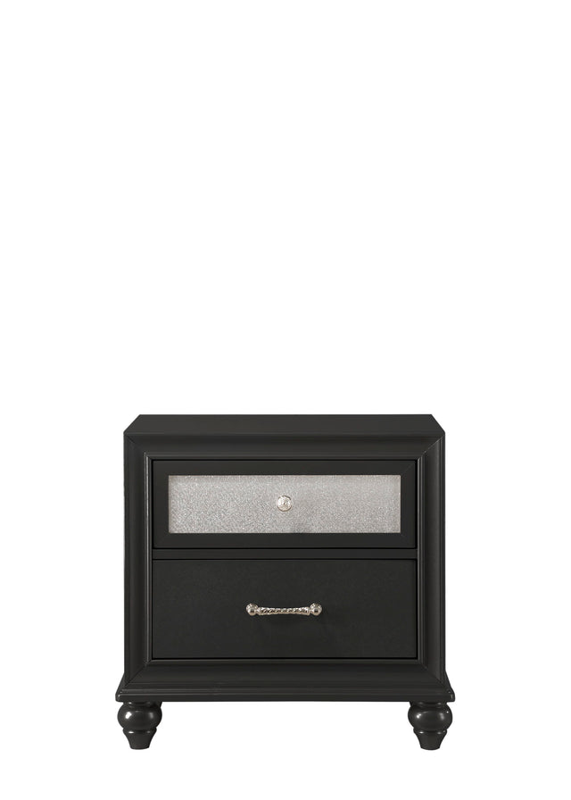 Lila - Accent Nightstand Black by Crown Mark | Bel Furniture