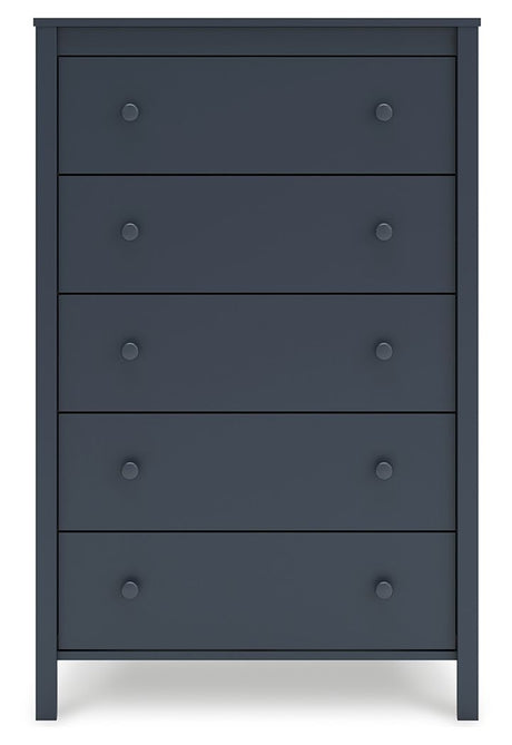 Simmenfort - Navy Blue - Five Drawer Chest by Signature Design by Ashley® | Bel Furniture