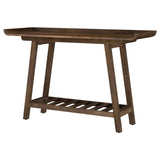 Ornelas - Console Table With Slatted Shelf - Mango Brown by Coaster Fine Furniture | Bel Furniture