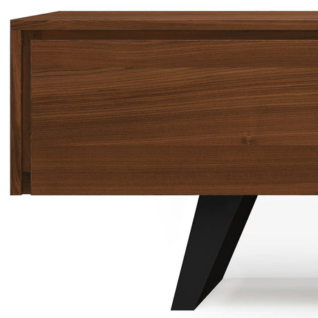 Lowry - Handcrafted TV Media Stand - Walnut by Simpli-Home | Bel Furniture