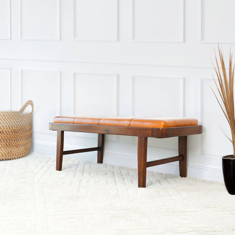 Maddox - Bench - Rustic / Tan by Ashcroft Furniture | Bel Furniture