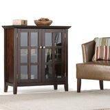 Acadian - Low Storage Cabinet - Brunette Brown by Simpli-Home | Bel Furniture