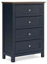 Landocken - Brown / Blue - Four Drawer Chest by Signature Design by Ashley® | Bel Furniture