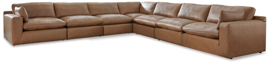 Emilia - Sectional Light Brown 2-Piece Sectional Loveseat by Signature Design by Ashley® | Bel Furniture