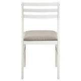 Bucknell - 3 Piece Round Drop Leaf Dining Table Set - White