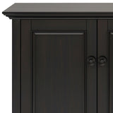 Amherst - Wide 4 Door Storage Cabinet - Hickory Brown by Simpli-Home | Bel Furniture