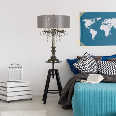 28-inch Antique Silver Table Lamp (Set of 2) by Lamps Per Se | Bel Furniture