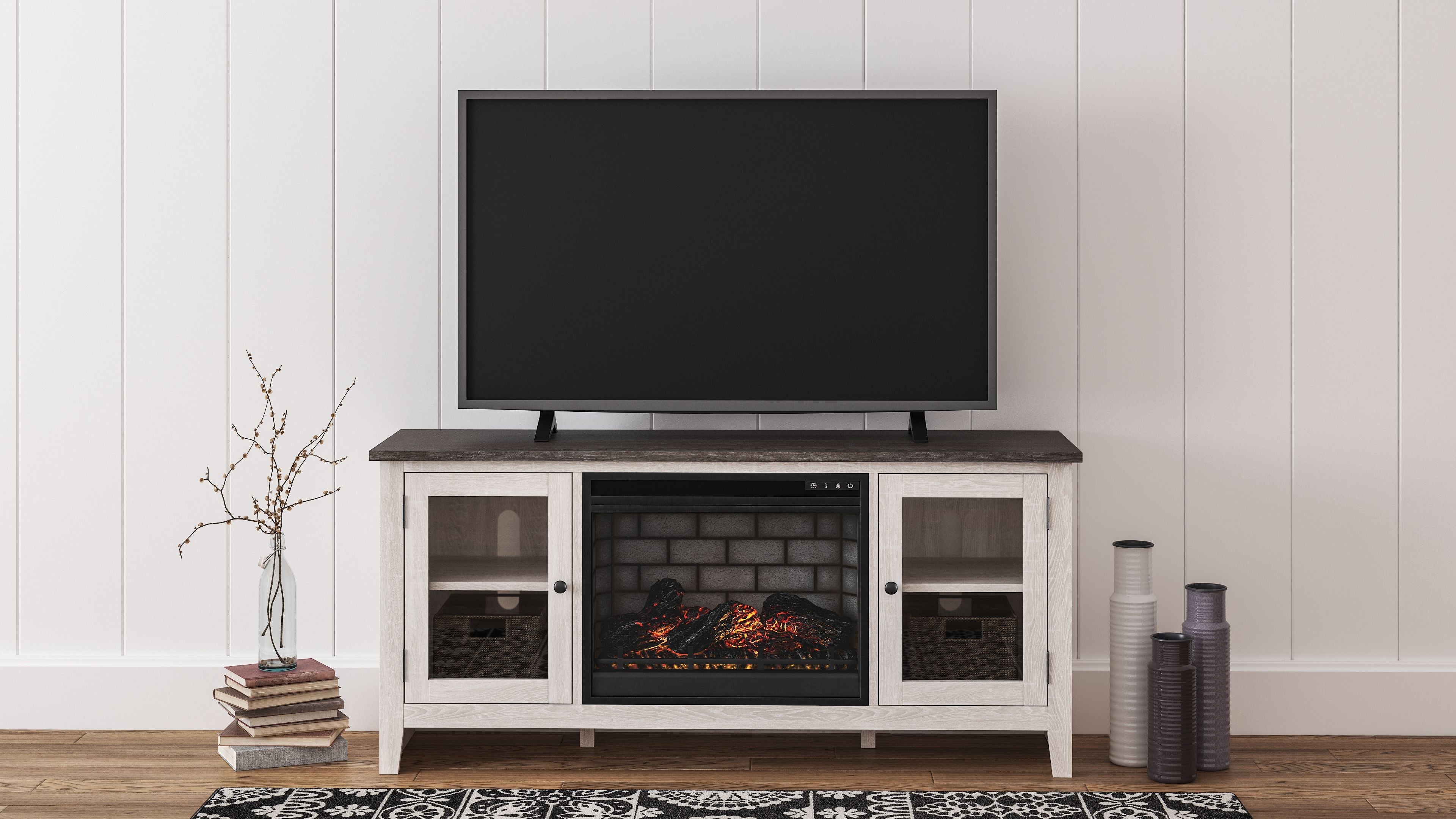 Dorrinson - TV Stand With Fireplace Insert