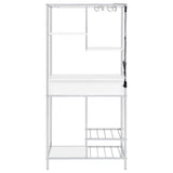 Figueroa - 5-Shelf Wine Storage Bar Cabinet - White High Gloss by Coaster Fine Furniture | Bel Furniture