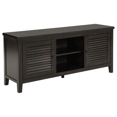 Concord - 2-Door TV Stand Console - Distressed Java by Coaster Fine Furniture | Bel Furniture