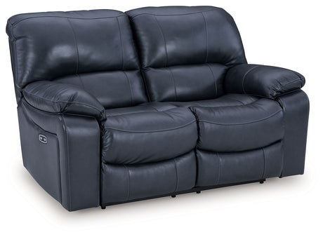 Leesworth - 3 Pc. - Power Reclining Sofa, Power Reclining Loveseat, Power Rocker Recliner - Ocean - view 4