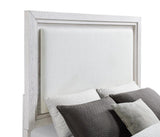 Marielle - Eastern King Headboard Panel Bed - Distressed White